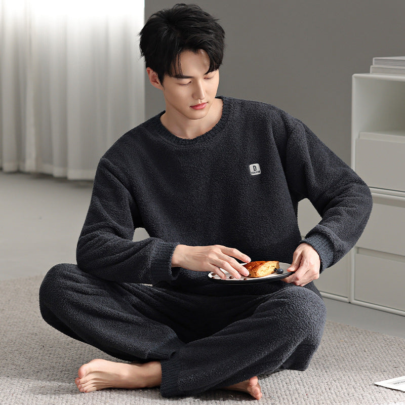 Winter pajamas men's pullover can be worn as outerwear home clothes eprolo