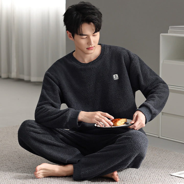 Winter pajamas men's pullover can be worn as outerwear home clothes eprolo