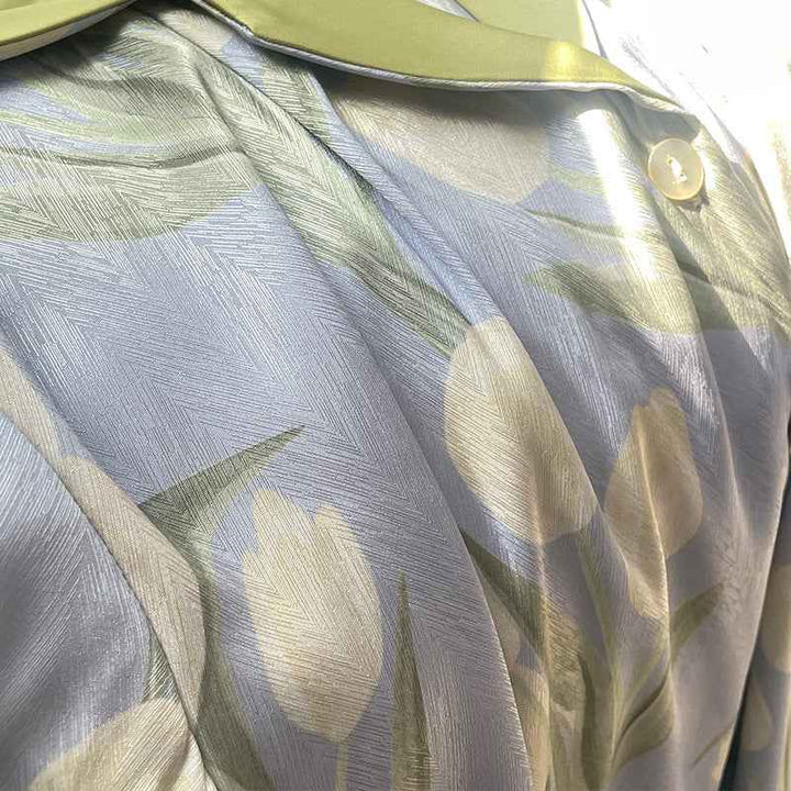 Tulip Short Sleeve Trousers Pajamas French Imitation Silk Women's Home Wear