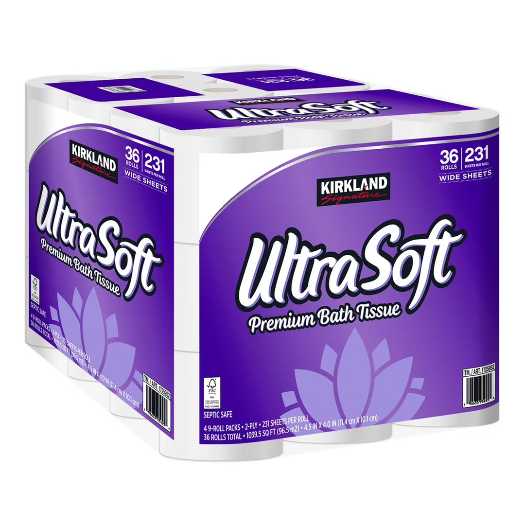 Kirkland Signature Ultra Soft Bath Tissue, 2-Ply, 231 Sheets, 36 Rolls Costco
