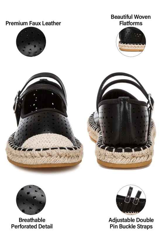 Noori Woven Dual Buckle Sandals