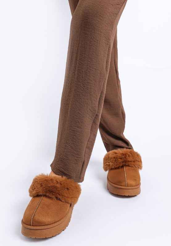 Portho Faux Fur Slip Ons