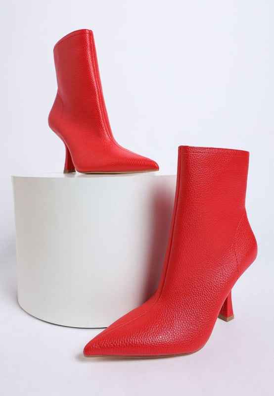 Farnak Pleather Spool Heel Boots