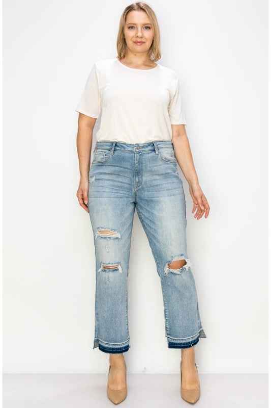 Plus Casey High-Rise Stretch Ankle Straight