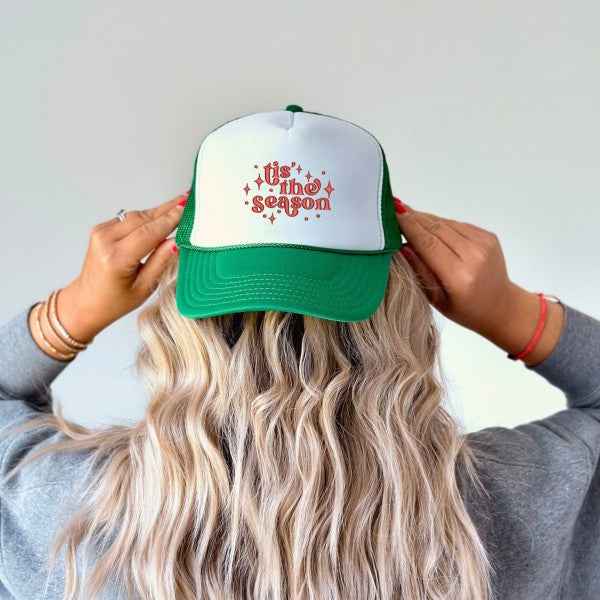 Embroidered Whimsical Tis The Season Foam Trucker
