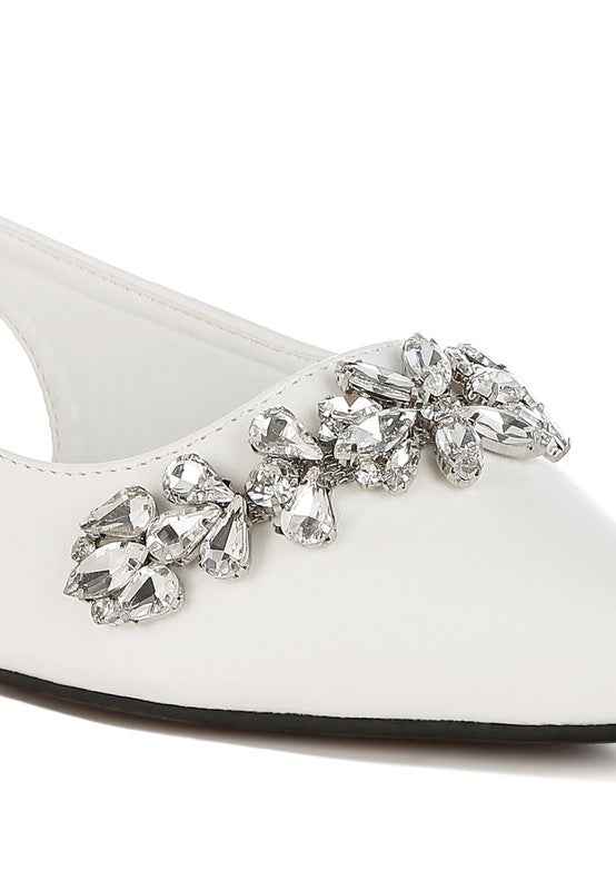 Adhara Diamante Embellished Flat Sandals