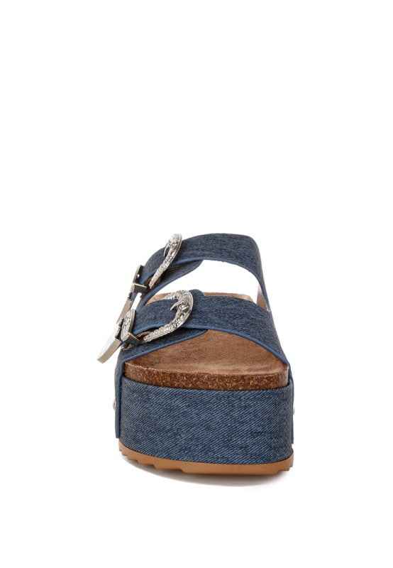 Zaphod Faux Leather Flatform Slip Ons