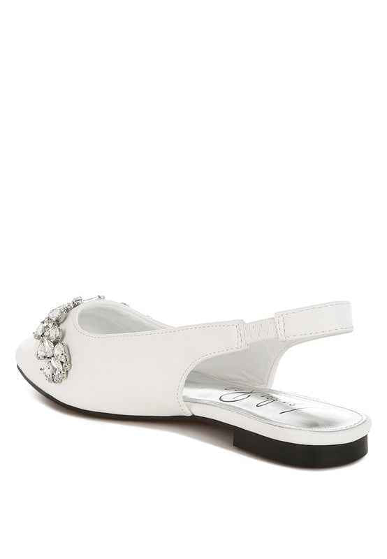 Adhara Diamante Embellished Flat Sandals