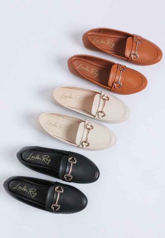 Pingle Horsebit Faux Leather Loafers
