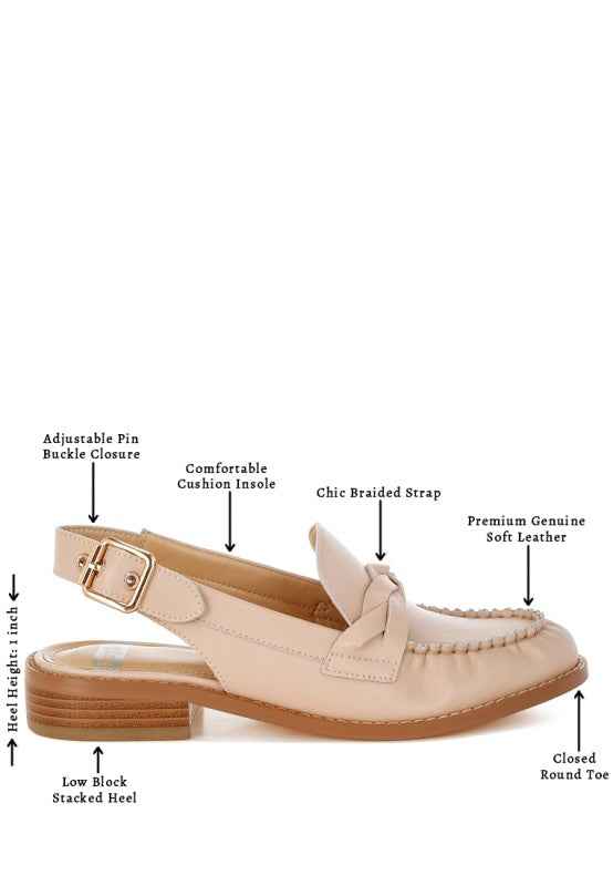 Jemykin Genuine Leather Loafer Sandals