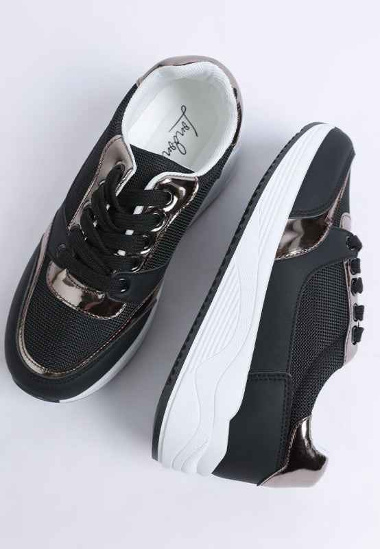 Subasa Chunky Mesh Lace Up Sneakers