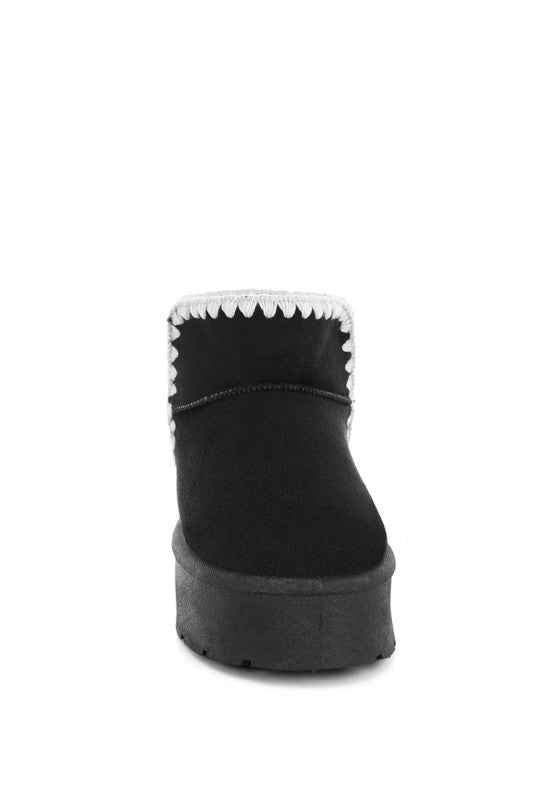 Rochas Scalloped Detail Snow Boots