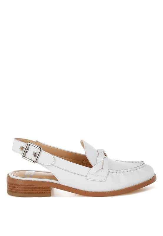 Jemykin Genuine Leather Loafer Sandals