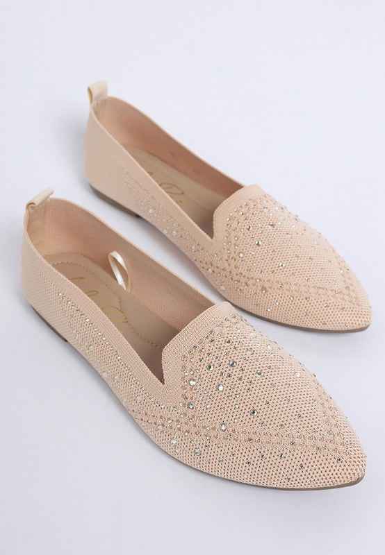 Abedi Rhinestone Embellished Pull Tab Loafers