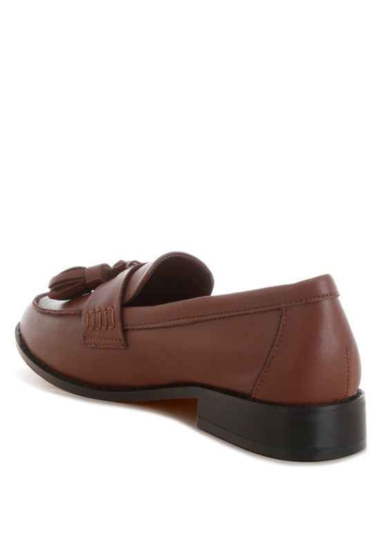Yelena Real Leather Tassel Loafers