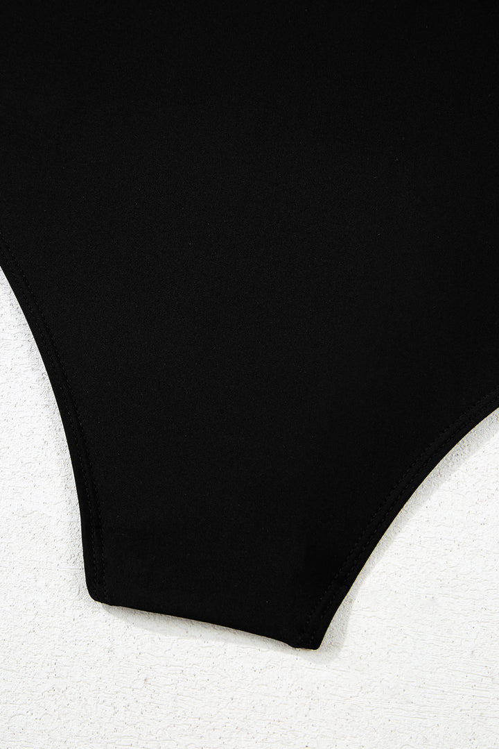 Black Leopard 2-tone Crossed Cutout Backless Monokini Dear-Lover Dropshipping