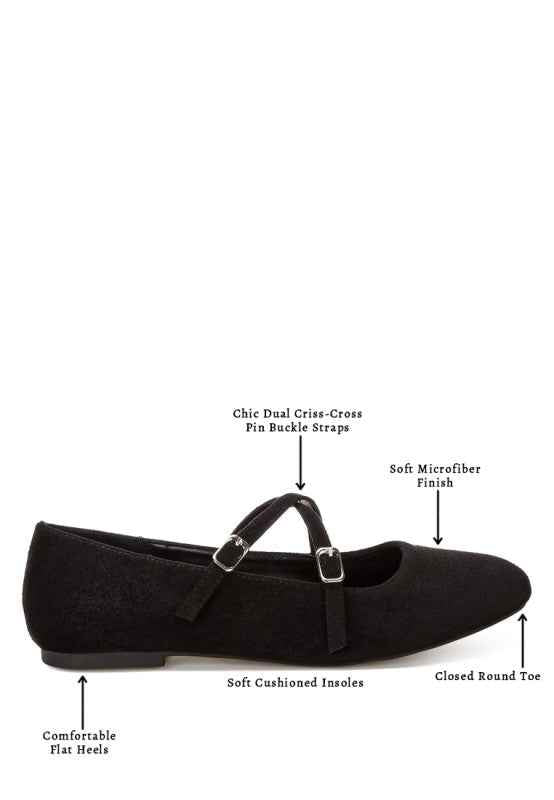 Nayela Strappy Mary Jane Flats