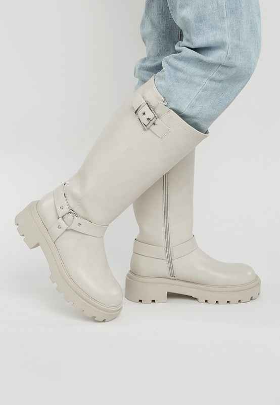 Taimen Harnes Detail Long Boots