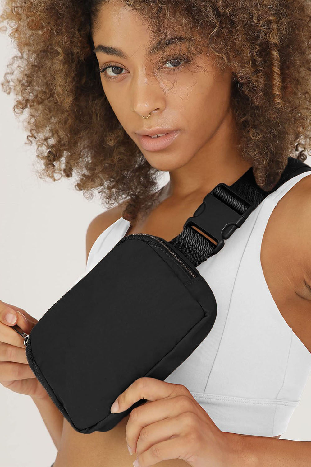 Black Waterproof Zipped Crossbody Chest Bag 20*5*14cm Dear-Lover Dropshipping