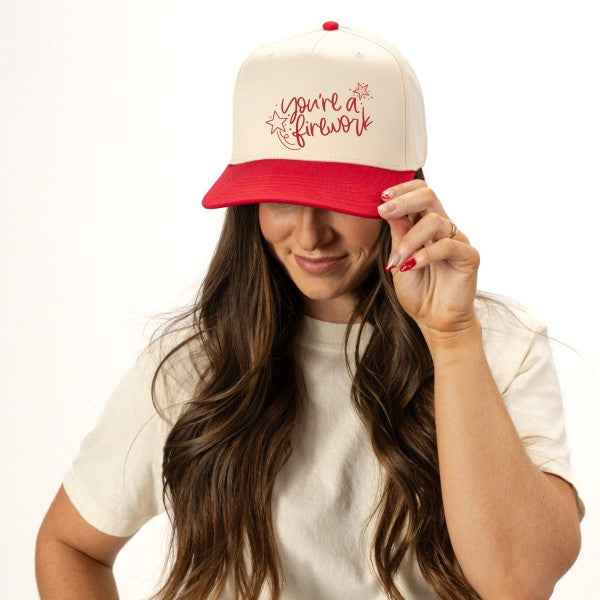 You're A Firework Canvas Trucker Hat