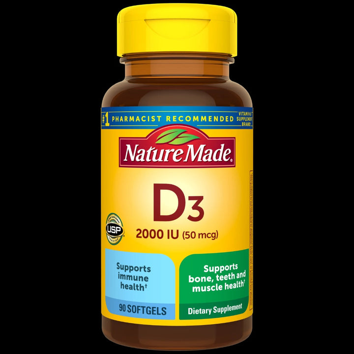 NEW Nature Made Vitamin D3 2000 IU(50 mcg)Bones Teeth Immune Health 320 Softgels AA LLC