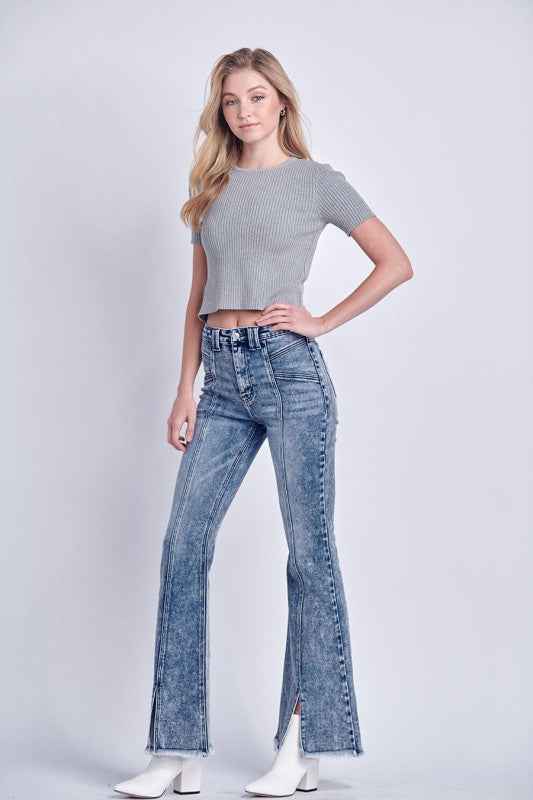 AT1026FLM High Rise Stretch Flare Jeans