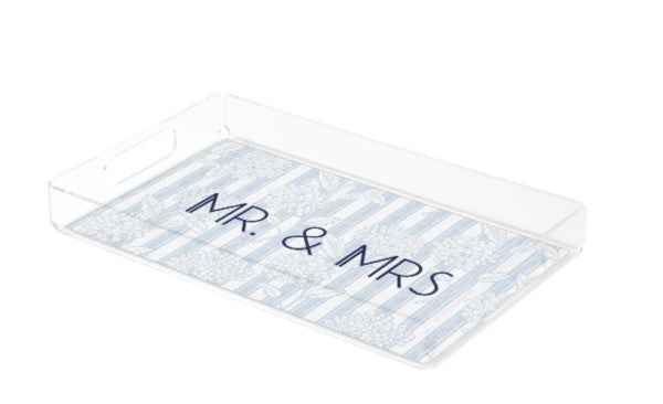 Something Blue Acrylic Trinket Tray with 4 Interch