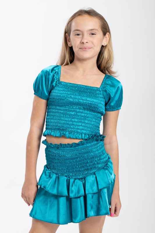 Kids Amber Smocked Ruffle 2 Piece Set