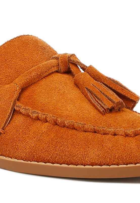 Rhone Tassels Detail Genuine Suede Loafers