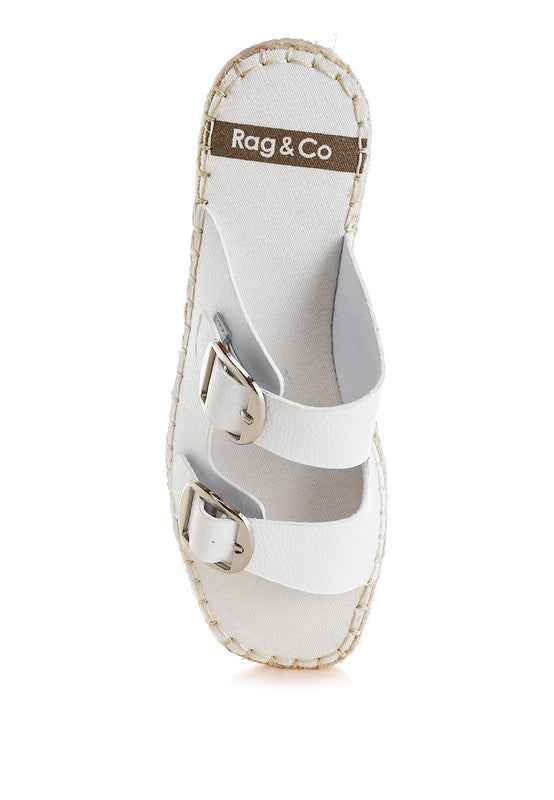 Palala Genuine Soft Leather Square Toe Espadrilles