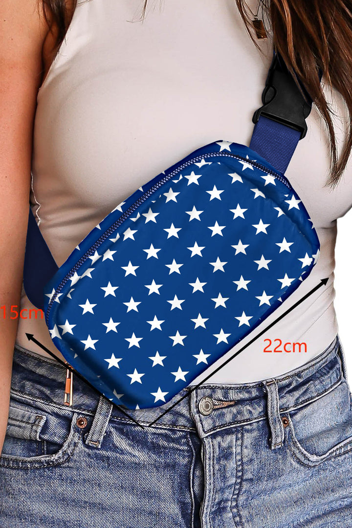 Bluing Independent Day Flag Star Printed Crossbody Bag Dear-Lover Dropshipping