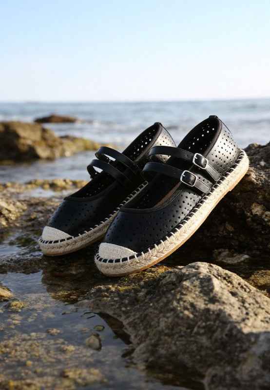 Noori Woven Dual Buckle Sandals