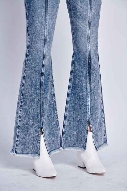 AT1026FLM High Rise Stretch Flare Jeans