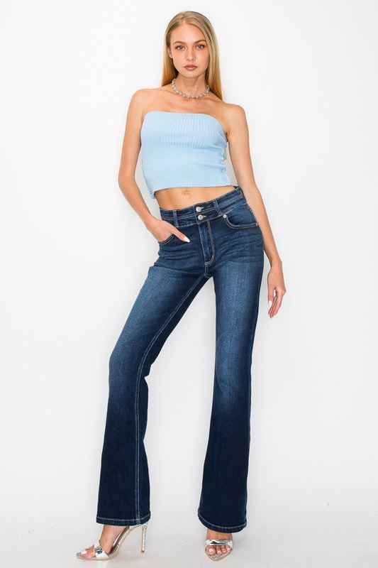 JULIA *Tummy Control* DOUBLE BUTTON High Rise Boot