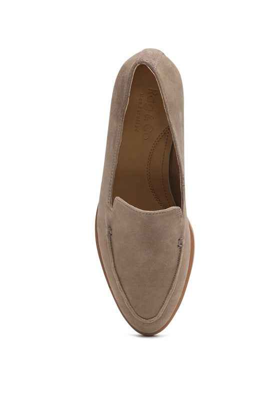 Anna Suede Leather Loafers