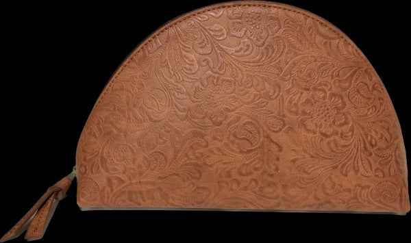 Tooled Leather Cosmetic Bags