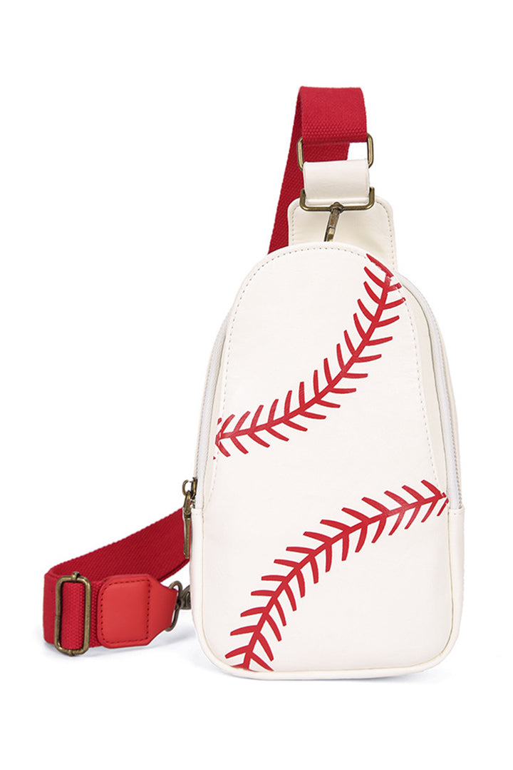 Racing Red Balls Pattern PU Leather Zipped Sling Bag Dear-Lover Dropshipping