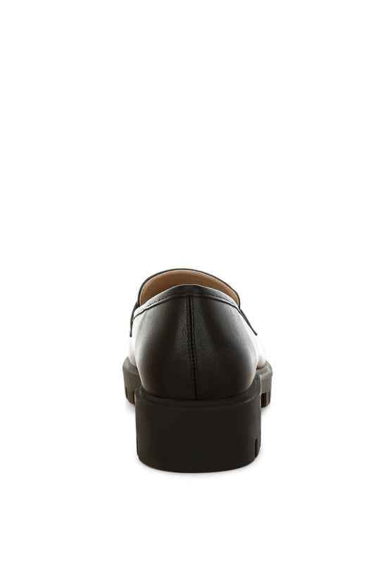 Peridot Faux Leather Chunky Loafers