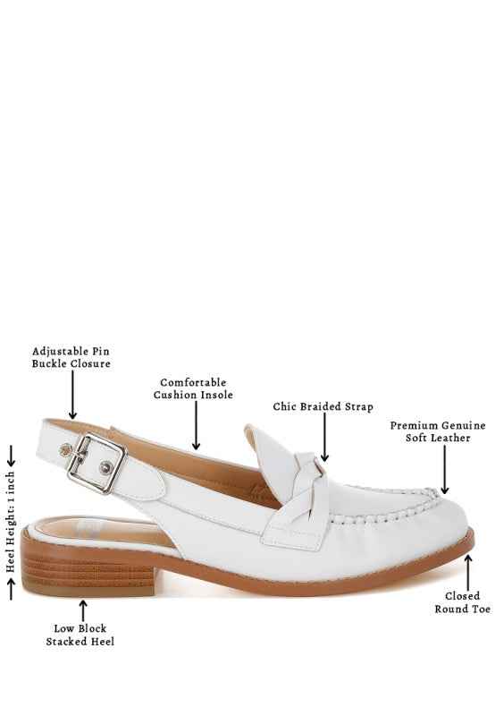 Jemykin Genuine Leather Loafer Sandals