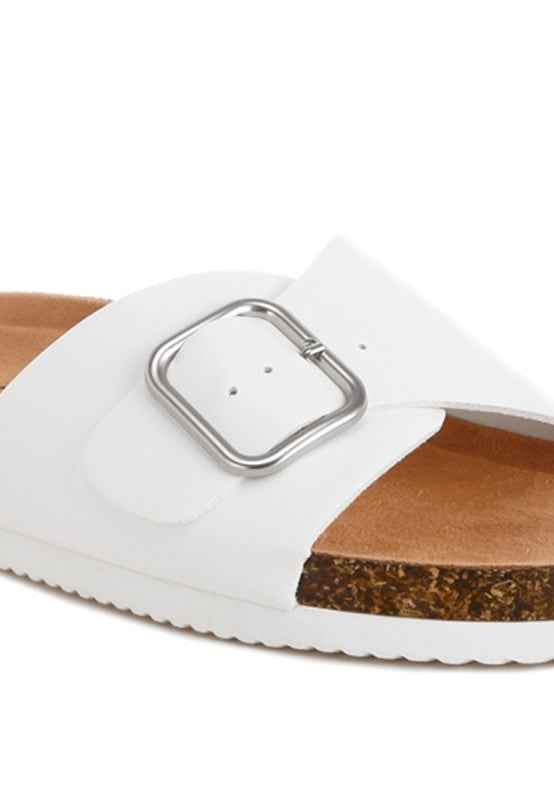 Aranda Buckled Slide-On Sandals