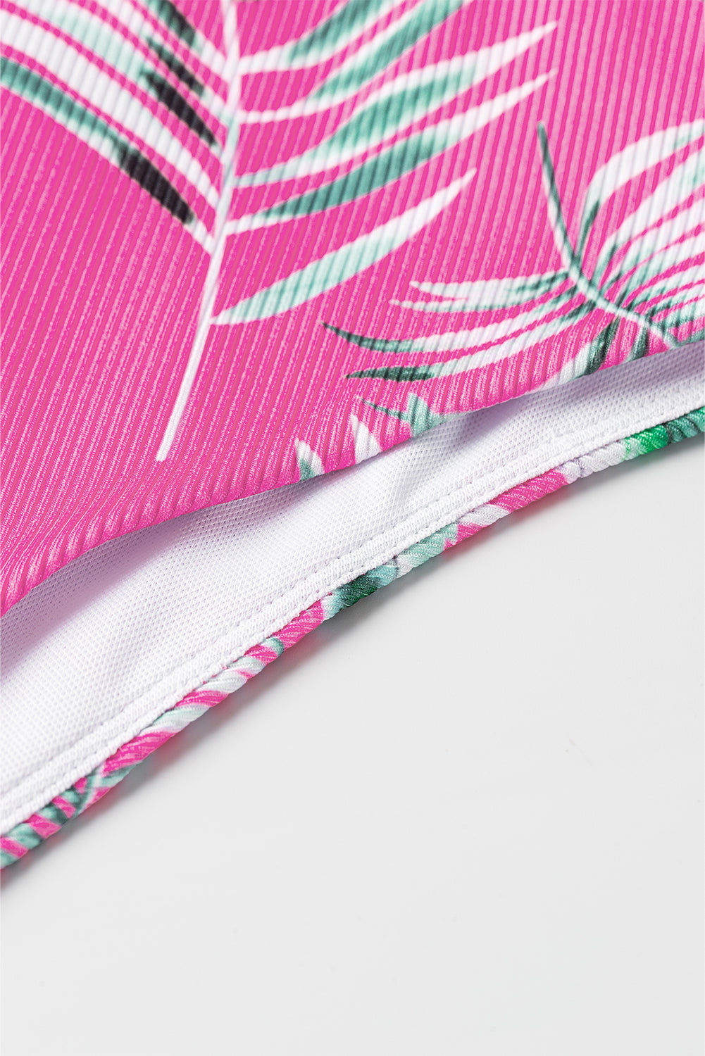 Rose Tropical Print Textured Bikini Bottoms Dear-Lover Dropshipping