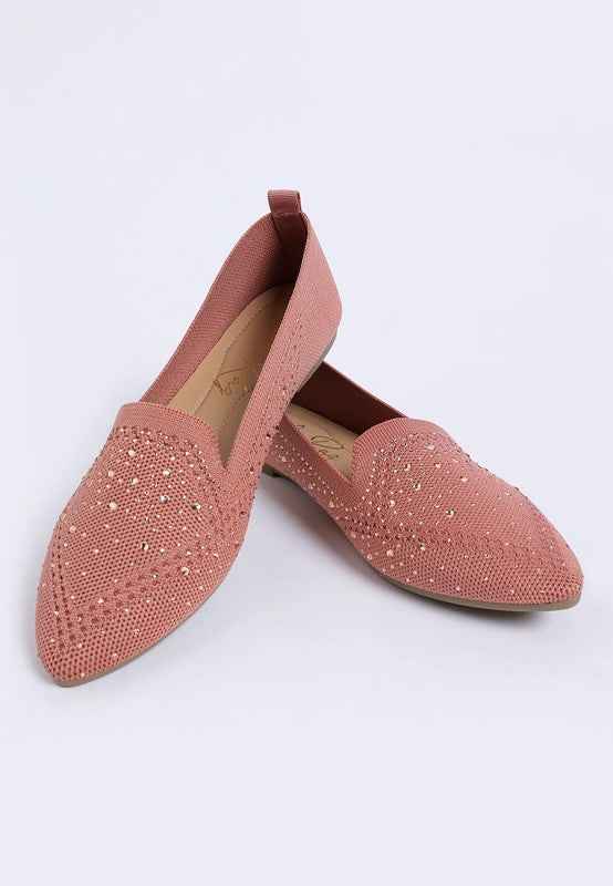 Abedi Rhinestone Embellished Pull Tab Loafers