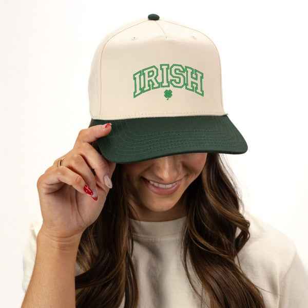 Embroidered Irish Varsity Clover Canvas Trucker