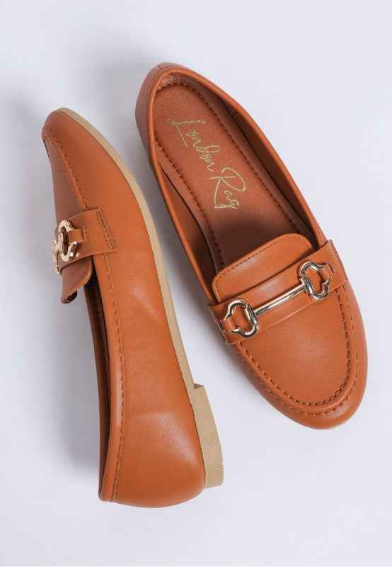 Pingle Horsebit Faux Leather Loafers