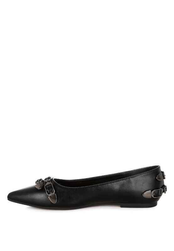 Golini Belt Buckle Detail Ballerinas
