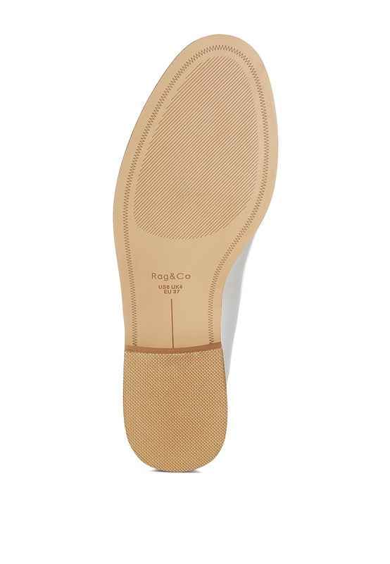 Corleone Pleather Stacked Heel Loafers