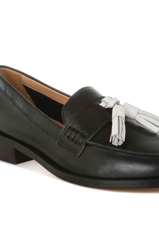 Yelena Real Leather Tassel Loafers