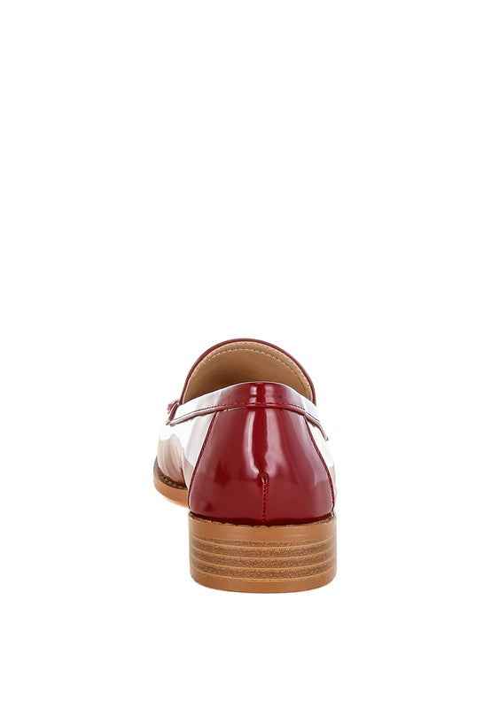 Corleone Pleather Stacked Heel Loafers