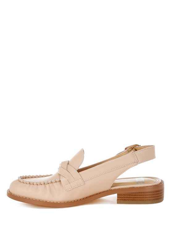 Jemykin Genuine Leather Loafer Sandals