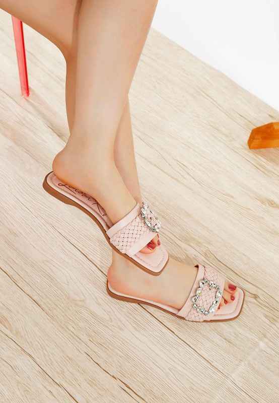 Hazbin Diamante Flat Sandals